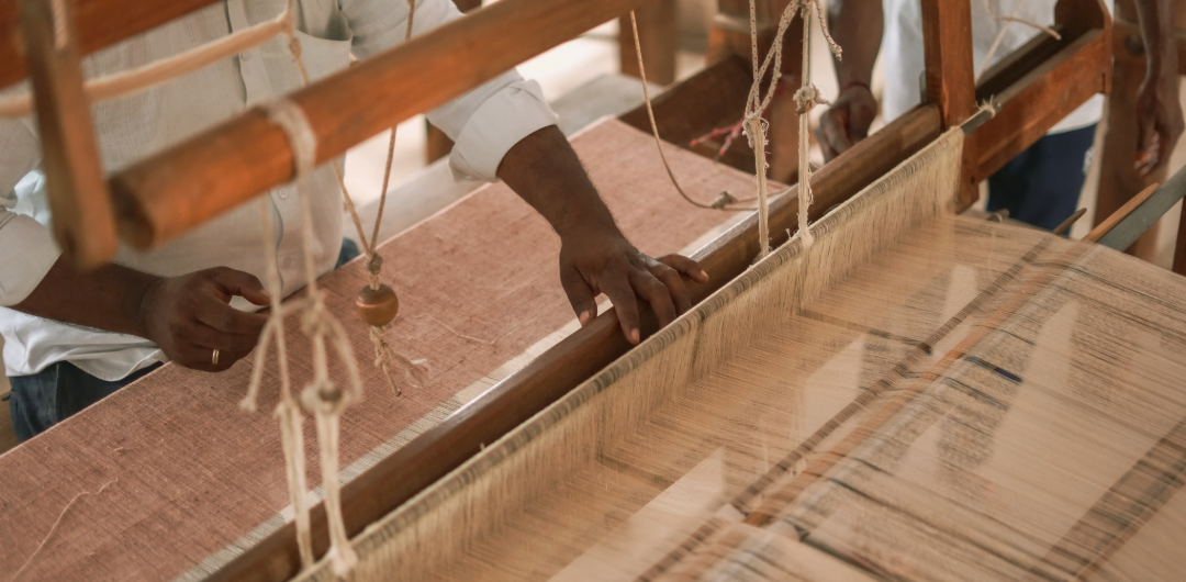 Traditional handloom weaving and warp preparation in Burgula, Telangana